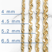 Chaîne - Or 10K jaune torsade laser cut 4.4mm - CHG848