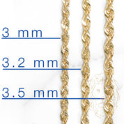 Chaîne - Or 10K jaune torsade laser cut 3.2mm - CHG843