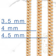 Chaîne - Or 10K deux tons jaune & blanc franco coupe diamant 3.9mm - CHG808