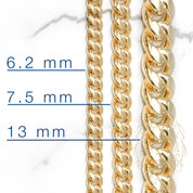 Chain - 10K Yellow Gold Cuban links 13mm 25.5" - CHG135