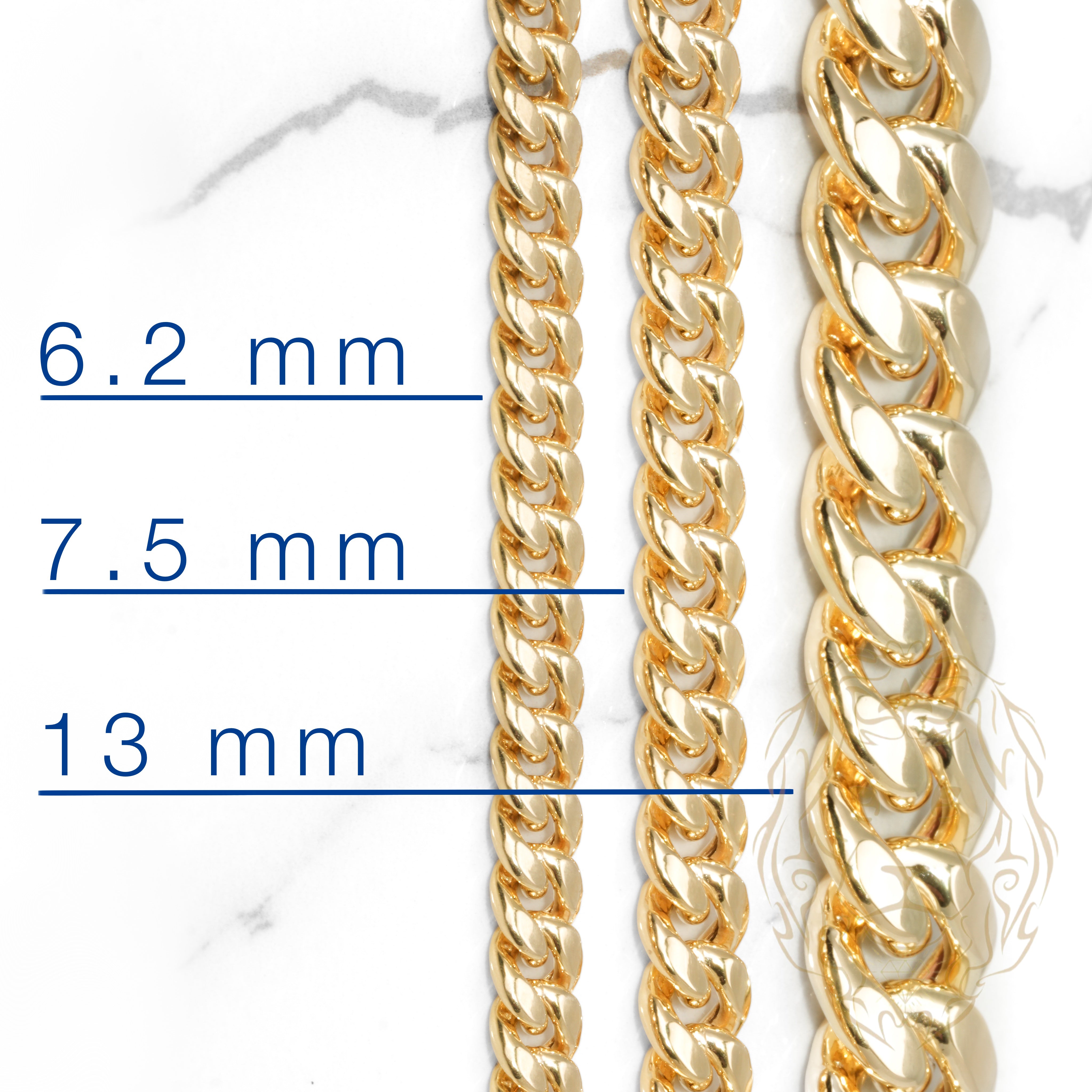 Chain - 10K Yellow Gold Cuban links 13mm 25.5" - CHG135