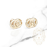 Screw Studs - 10K Yellow Gold "GG" - BOG672