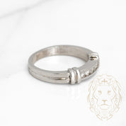 Bague - Or 14K blanc diamants naturels coupe rond brillant 0.10CT sertis en canal - RIGD271