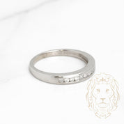 Ring - 14K white gold semi eternity cut 0.10CT round brilliant diamonds channel set - RIGD272