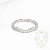 Ring - 10K white eternity gold nesting paved with natural diamonds 0.25CT - RIGD280