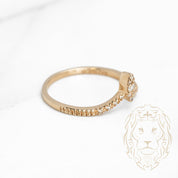 Bague - Or 10K jaune wishbone marquise composé de diamants naturels coupe rond brillant 0.10CT - RIGD300