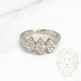 Bague de fiançailles - Or 18K blanc trinité marquise composé de diamants naturels coupe rond brillant 1.00CT - RIGD303