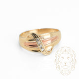 Bague - Or 10K deux tons jaune & rose sertie de diamants naturels 0.50CT - RIGD331