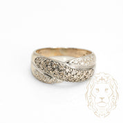 Bague - Or 18K blanc bandes croisées pavé de diamants naturels 0.75CT - RIGD336