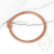 Bracelet - Gold 10K rose cuban link 6mm - BRG544