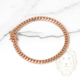 Bracelet - Gold 10K rose cuban link solid 5.7mm - BRG505