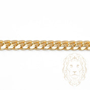 Bracelet - Gold 14K yellow cuban link solid 7mm - BRG502