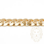 Bracelet - Gold 14K yellow cuban link solid 10.3mm - BRG504