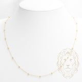 Necklace - 10K yellow gold mixed cable & beads 2.5mm - CHG581