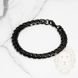 Bracelet - Black Stainless Steel Cuban Link 9mm - BRSTS001
