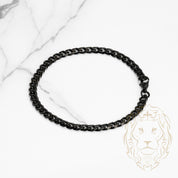 Bracelet - Black Stainless Steel Cuban Link 5mm - BRSTS002
