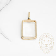 Pendant - Gold 10K yellow frame bezel for gold bullion pamp 1 ounce - PEG596