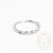 Ring - Interlaced 10K white gold set with 0.15CT natural diamonds - RIGD348