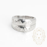 Bague de fiançailles - Or 10K blanc ensemble (2) trois pierres illusion diamants naturels coupe rond brillant & alliance 0.10CT - RIGD352