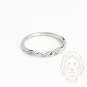 Bague - Or 10K blanc twist serties de diamants naturels 0.10CT - RIGD372