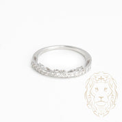 Ring - Semi-eternity 14K white gold set with 0.25CT natural diamonds - RIGD373