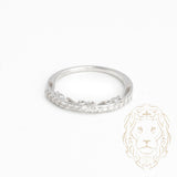 Bague - Or 14K blanc semi-éternité sertie de diamants naturels 0.25CT - RIGD373