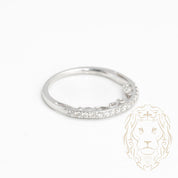 Ring - Semi-eternity 14K white gold set with 0.25CT natural diamonds - RIGD373