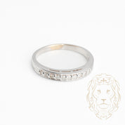 Ring - Semi-eternity 14K white gold set with 0.15CT natural diamonds - RIGD374