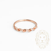 Bague - Or 10K rose twist sertie de diamants naturels 0.15CT - RIGD384