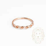 Bague - Or 10K rose twist sertie de diamants naturels 0.15CT - RIGD384