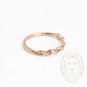 Bague - Or 10K rose twist sertie de diamants naturels 0.15CT - RIGD384