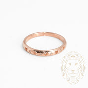 Ring - 10K pink gold set with 0.06CT natural diamonds & heart cut-outs - RIGD385