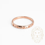 Bague - Or 10K rose sertie de diamants naturels 0.06CT & découpes de coeur - RIGD385