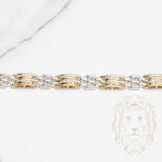 Bracelet - 14K two-tone yellow & white italian gold set with 1.00CT natural diamonds - BRGD010