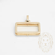 Pendant - 10K Yellow Gold horizontal bezel for gold bullion pamp 5 g - PEG599