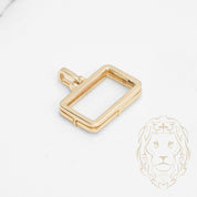 Pendant - 10K Yellow Gold horizontal bezel for gold bullion pamp 5 g - PEG599