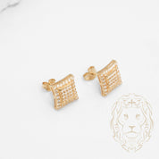 Studs - 10K Gold Diamond Pave Cz - BOG674