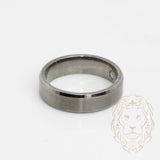 Bague jonc - Or 10K blanc finition satinée avec diamants lab coupe rond brillant 0.12CT cachés - RIGL048