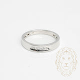 Bague jonc - Or 10K blanc diamants naturels 0.15CT coupe rond brillant sertis en canal - RIGD427