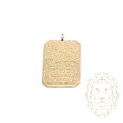 Pendentif - Or 10K jaune Prière de la Sérénité - PEG602