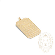 Pendentif - Or 10K jaune Prière de la Sérénité - PEG602