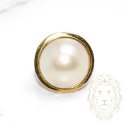 Ring - 14K yellow gold pearl cabochon - RIG738