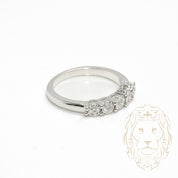 Ring - 10K white gold semi eternity cut round brilliant 0.25CT - RIGD462