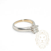 Bague de fiançailles - Or 14K blanc solitaire diamant naturels coupe princess 0.90CT - RIGD472
