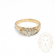 Ring - 14K yellow gold marquise & triangle cut natural diamonds 0.60CT - RIGD499