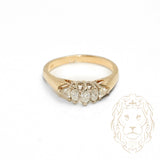 Ring - 14K yellow gold marquise & triangle cut natural diamonds 0.60CT - RIGD499