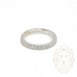 Ring - 14K white gold eternity diamonds lab 1.00CT round brilliant cut 2.3mm - RIGL051