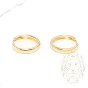 Hoops - 10K Gold Yellow Cut Diamond 3mm X 16mm - BOG686