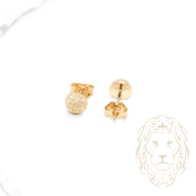 Studs - Or 10K jaune dôme microbillé 6mm - BOG687