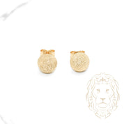 Studs - 8mm bead blasted dome 10K yellow gold - BOG688